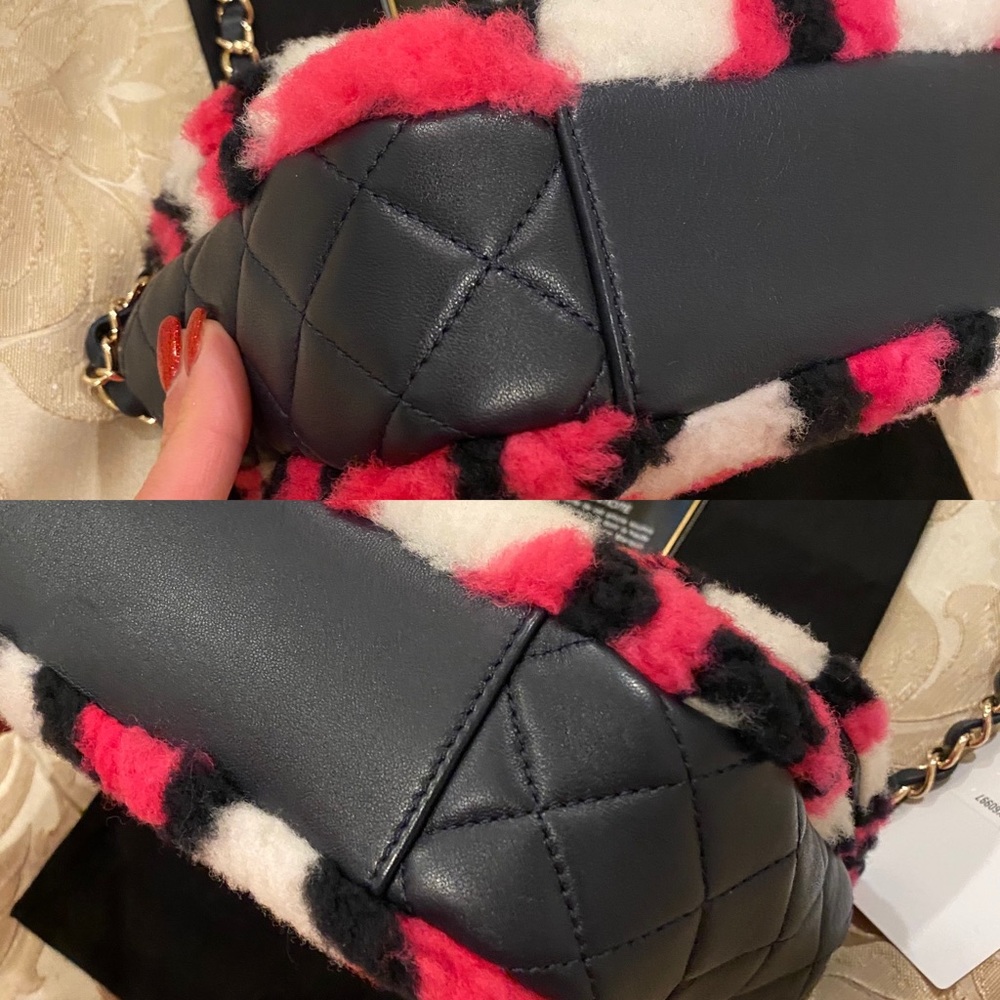 NWT CHANEL lambskin shearling medium flap - Picture 7 of 8